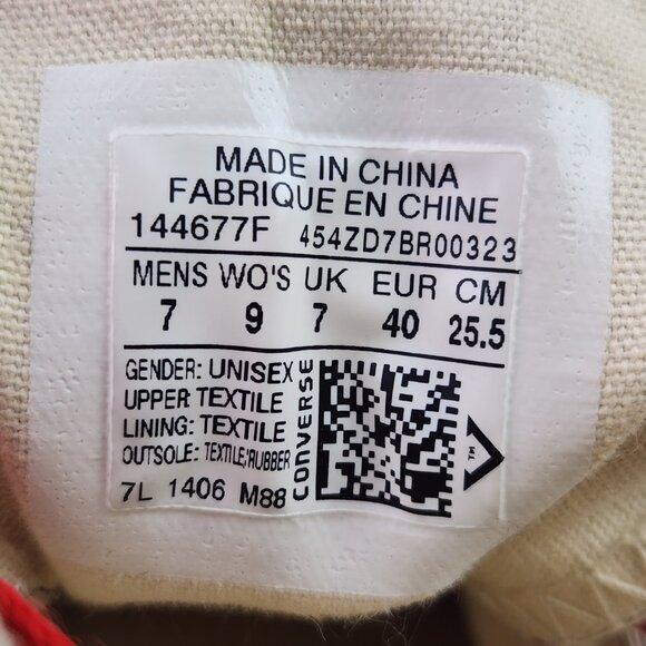 Converse CTAS Vintage American Flag Women's Size 9 Men's 7 High Top Shoe Comfort - Picture 11 of 11